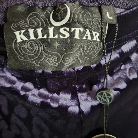 BNWT Killstar Ferine Bell Bottoms in Plum - Picture 5 of 6